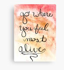Alive Watercolor Canvas Print