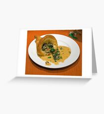 Escargot in a Puff pastry Cornucopia Greeting Card