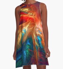 Colorful Wings A-Line Dress