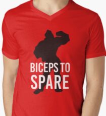 Biceps to Spare by Last Petal Tees Men's V-Neck T-Shirt