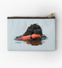 Bolso de mano Perro de agua portugués recuperando un parachoques naranja
