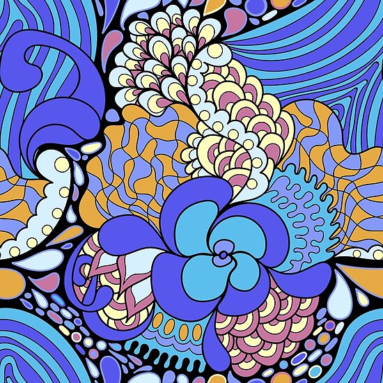 60s hippie psychedelic pattern Posters by Argunika | Redbubble