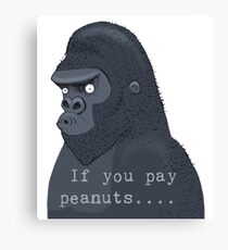 If you pay peanuts.... Canvas Print