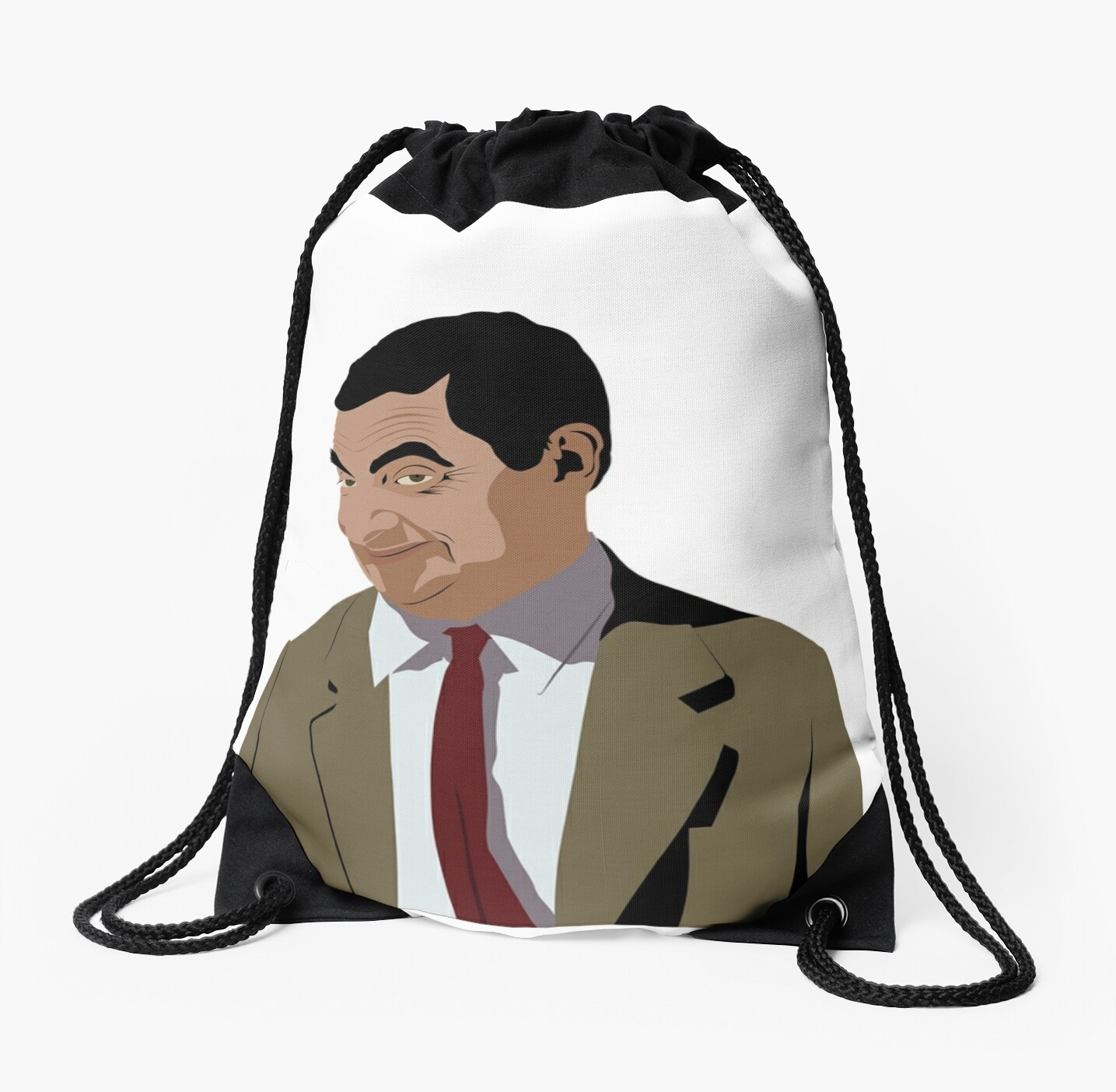 Mr Bean Meme Drawstring Bags By Obviouslogic Redbubble