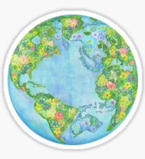 Floral Earth Sticker