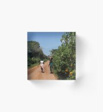 Walking Ugandan women Acrylic Block