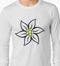 Edelweiss on Red Long Sleeve T-Shirt