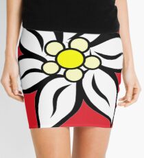 Edelweiss on Red Mini Skirt