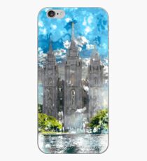 Salzsee LDS Tempel-Aquarell-Foto iPhone-Hülle & Cover