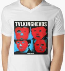 Bleib in Talking Heads T-Shirt mit V-Ausschnitt für Männer
