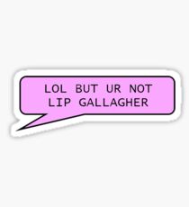 Lol but ur not Lip Gallagher Sticker