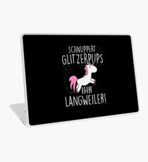 Einhorn: Schnuppert Glitzerpups ihr Langweiler Laptop Skin