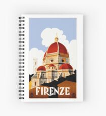 Cuaderno de espiral Cartel de viaje de 1930 Florence Italy