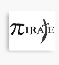 Pi Symbol Pirate Metal Print