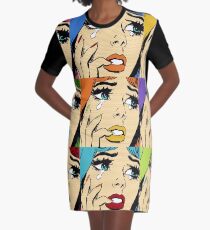 retro collection from romance comic Graphic T-Shirt Dress