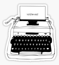 Write On Typewriter Sticker