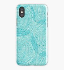 Turquoise spirals iPhone Case/Skin