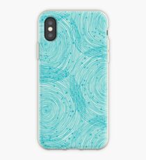 Vinilo o funda para iPhone Espirales turquesas