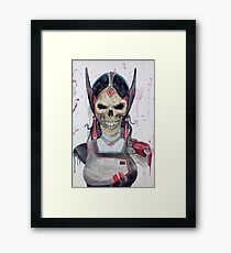 Symmetra Skull Framed Print