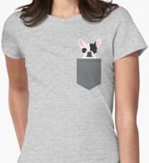 Parker - French Bulldog animal art modern colors for dog people Women's Fitted T-Shirt