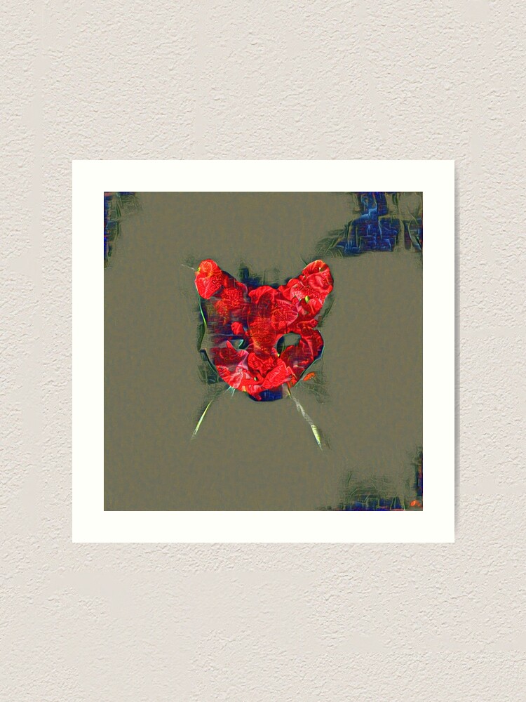 Alternate view of Ninja cat hiding in poppy #Art Art Print