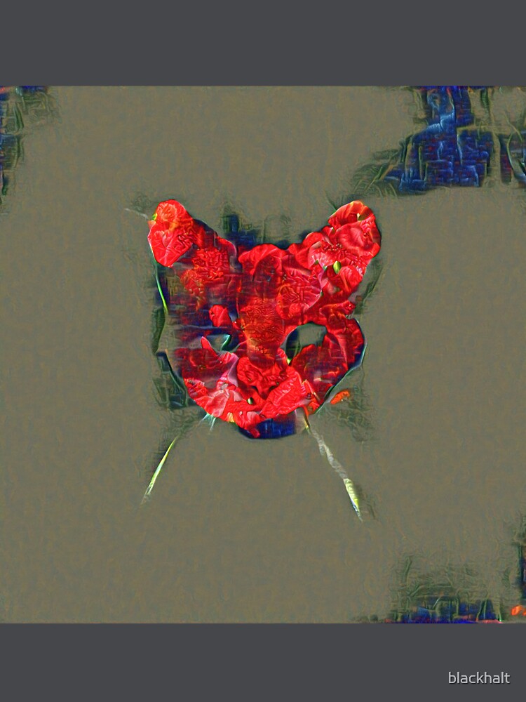 Ninja cat hiding in poppy #Art by blackhalt