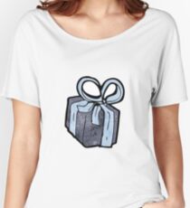 cartoon birthday present Women's Relaxed Fit T-Shirt