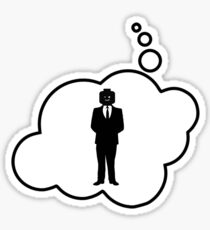 Minifig Business Man by Bubble-Tees.com Sticker