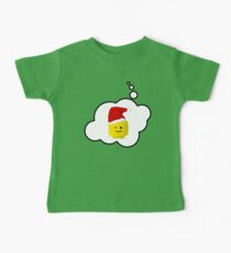 Santa Minifig Head by Bubble-Tees.com Baby T-Shirt