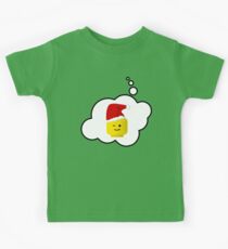 Santa Minifig Head by Bubble-Tees.com Kids Tee