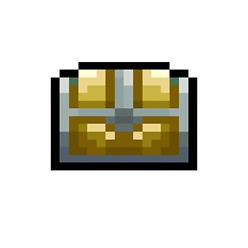 Terraria Gold Chest Sticker by Zero .