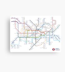 London Underground Tube Map of Anagrams Canvas Print