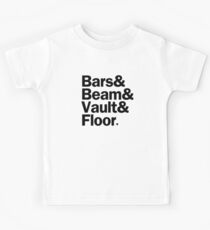 Women's Artistic Events | Gymnastics (Black) Kids Tee