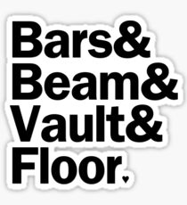 Women's Artistic Events | Gymnastics (Black) Sticker