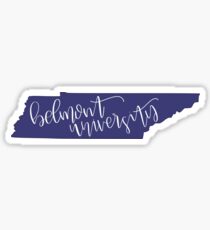 Belmont Tennessee Cut Out Sticker