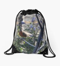 Red Robin Drawstring Bag
