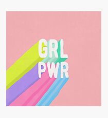 GRL PWR x Pink Photographic Print