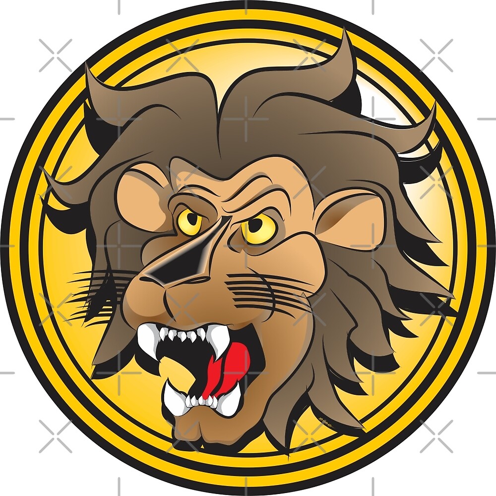 "Lion Head - Cartoon" by MontanaJack | Redbubble