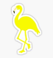 Yellow Flamingo Sticker