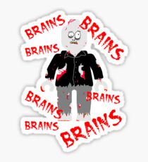 A LOT OF BRAINS - ZOMBIE MINIFIG Sticker