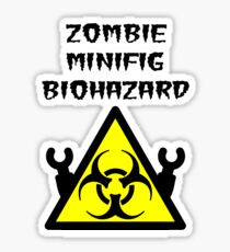 ZOMBIE MINIFIG BIOHAZARD Sticker