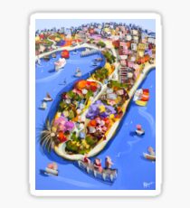 Blue water jetty Sticker