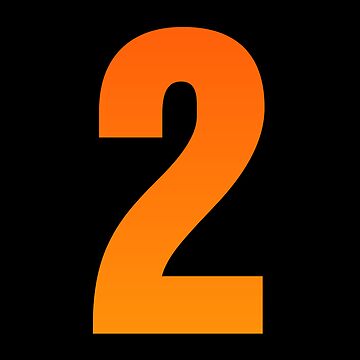 2 - number 2 - jersey number for sportsteam' Sticker