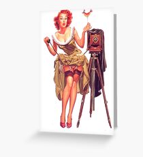 Pin-up photographer Greeting Card