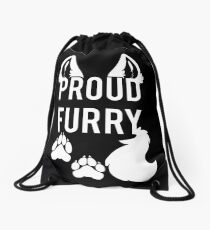 Proud Furry Drawstring Bag