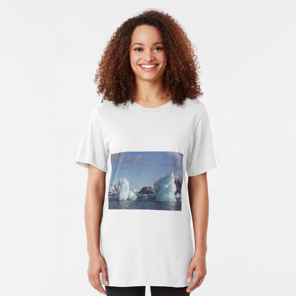 Blue Ice Peaks Slim Fit T-Shirt