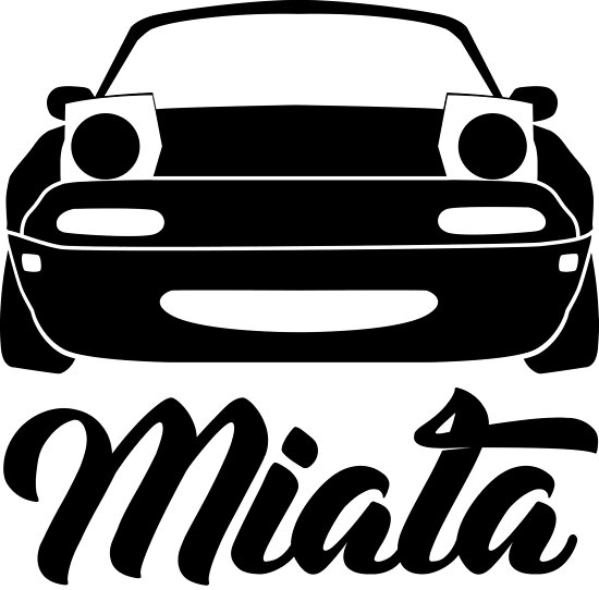 "Mazda Miata NA MX-5 Silhouette Schwarz" Poster von Mety | Redbubble