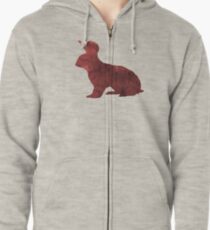Hase Hoodie mit Reißverschluss