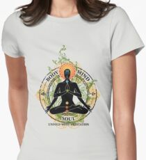 Yoga : Mind Body and Soul KUNDALINI Women's Fitted T-Shirt