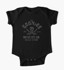 The Goonies - Never Say Die - Grey on Black One Piece - Short Sleeve